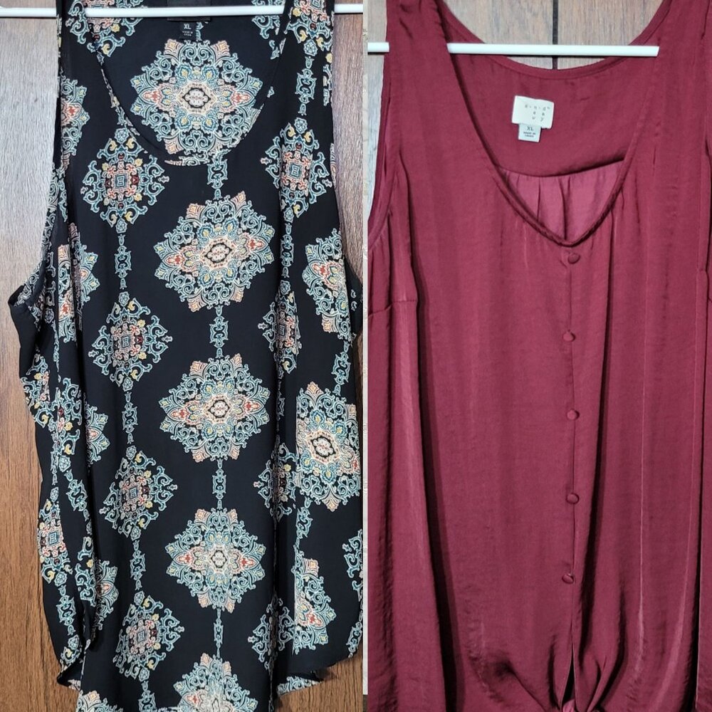 Mossimo & A New Day Sleeveless Tops – Size XL – Bold & Chic Bundle of 2